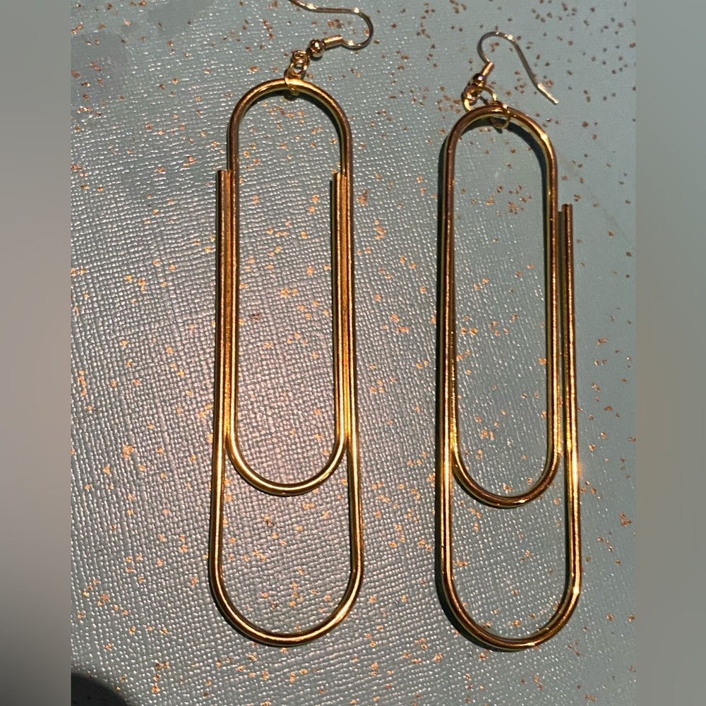 Paper Clips Earings 3inches
